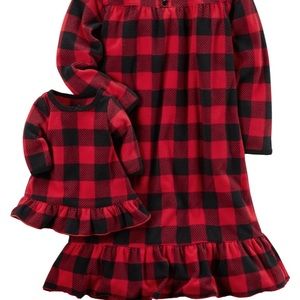 Carter’s Buffalo check girls Christmas dress 14 flannel